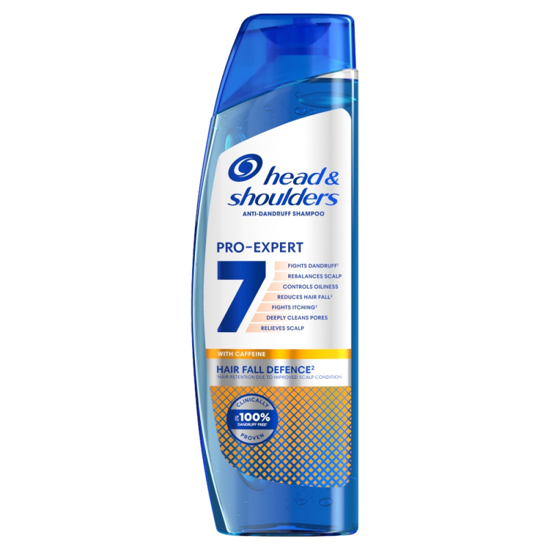 Head & Shoulders Pro-Expert 7 Hair Fall Defense šampon proti lupům a vypadávání vlasů s kofeinem 250 ml