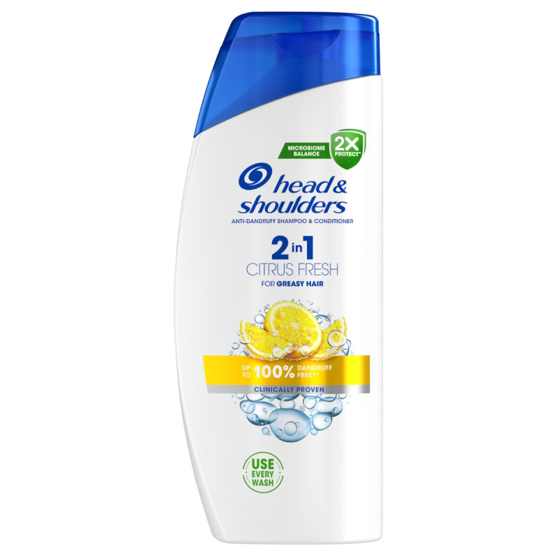 Head & Shoulders Citrus Fresh 2v1 šampon proti lupům pro mastné vlasy 625 ml