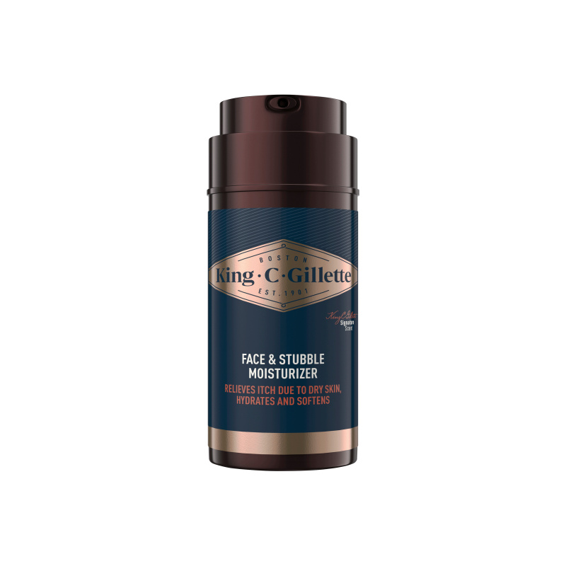 Gillette King C. Face & Stubble Moisturizer hydratační krém na obličej a vousy pro muže 100 ml