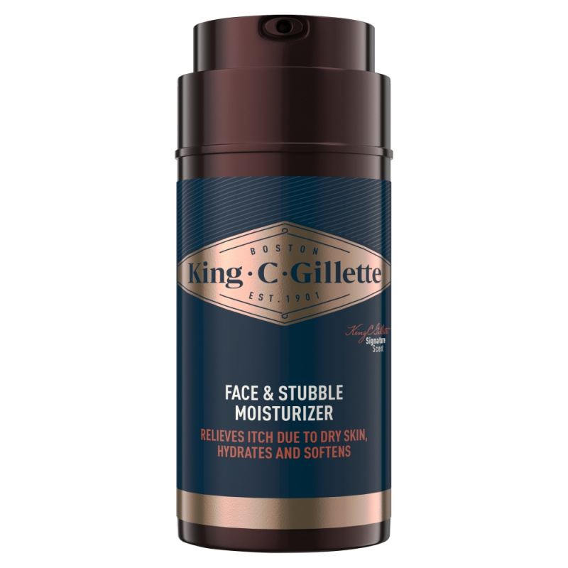 Gillette King C. Face & Stubble Moisturizer hydratační krém na obličej a vousy pro muže 100 ml