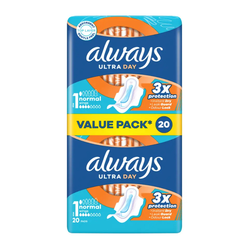 ALWAYS  Ultra Normal Plus Duo vel.1 Hygienické vložky s křidélky 20 ks
