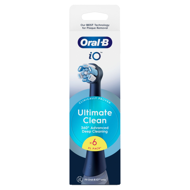 Oral B iO Ultimate Clean náhradní hlavice pro zubní kartáček Black 6 ks