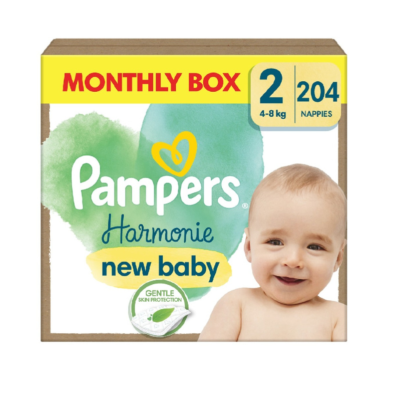 Pampers Harmonie Baby dětské plenky velikost 2 (4–8 kg)