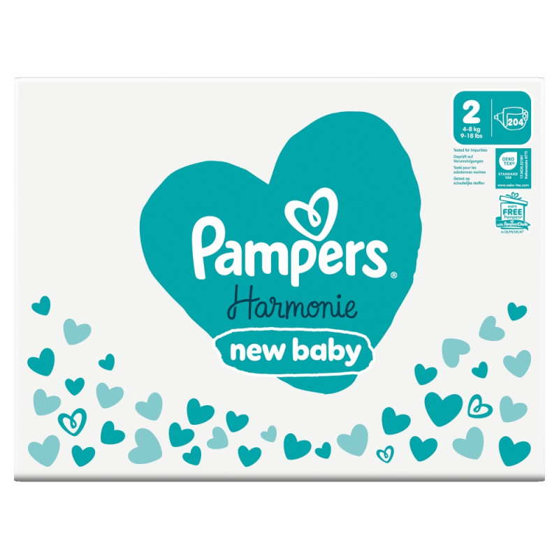 Pampers Harmonie Baby dětské plenky velikost 2 (4–8 kg)