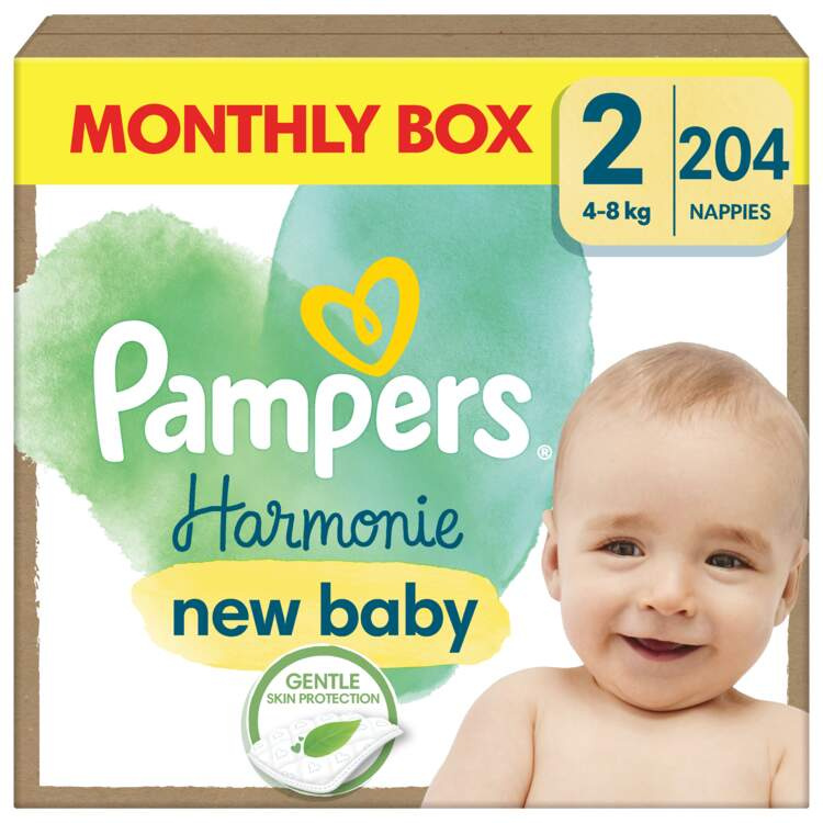 Pampers Harmonie Baby dětské plenky velikost 2 (4–8 kg)