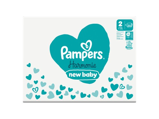 Pampers Harmonie Baby dětské plenky velikost 2 (4–8 kg)