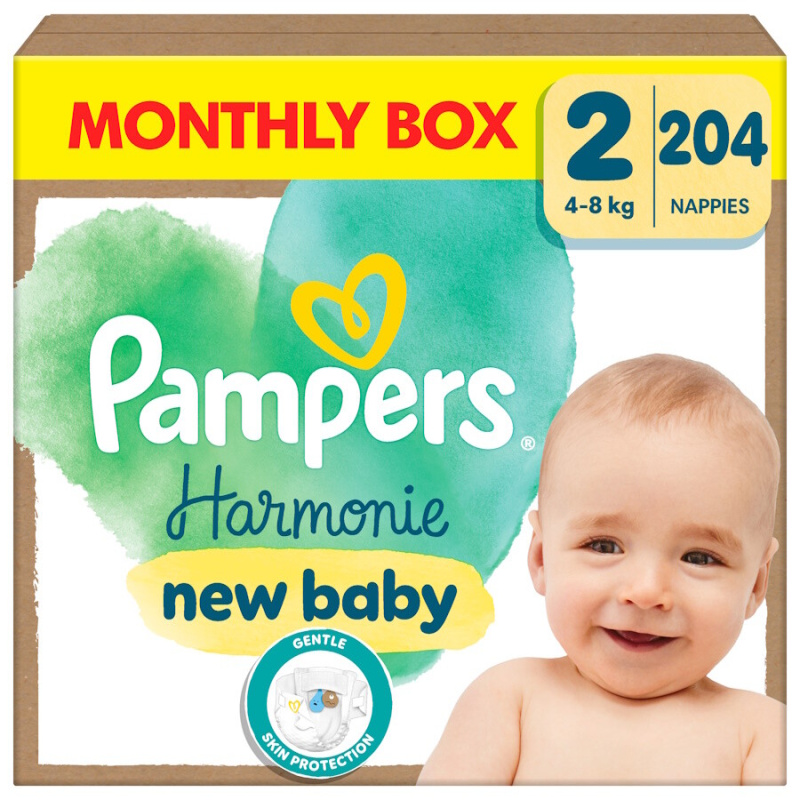 Pampers Harmonie Baby dětské plenky velikost 2 (4–8 kg)