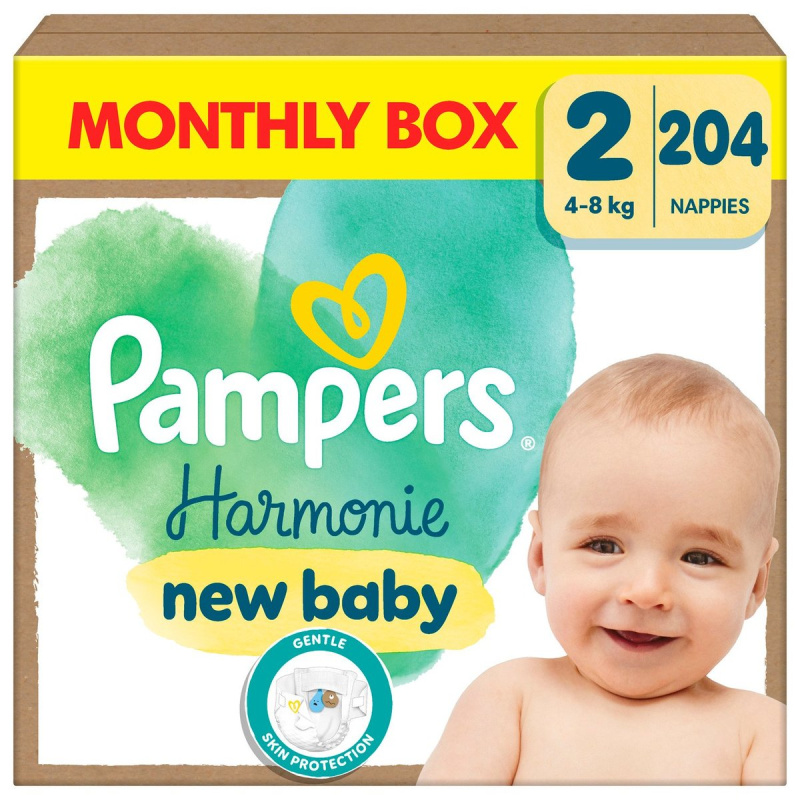 Pampers Harmonie Baby dětské plenky velikost 2 (4–8 kg)