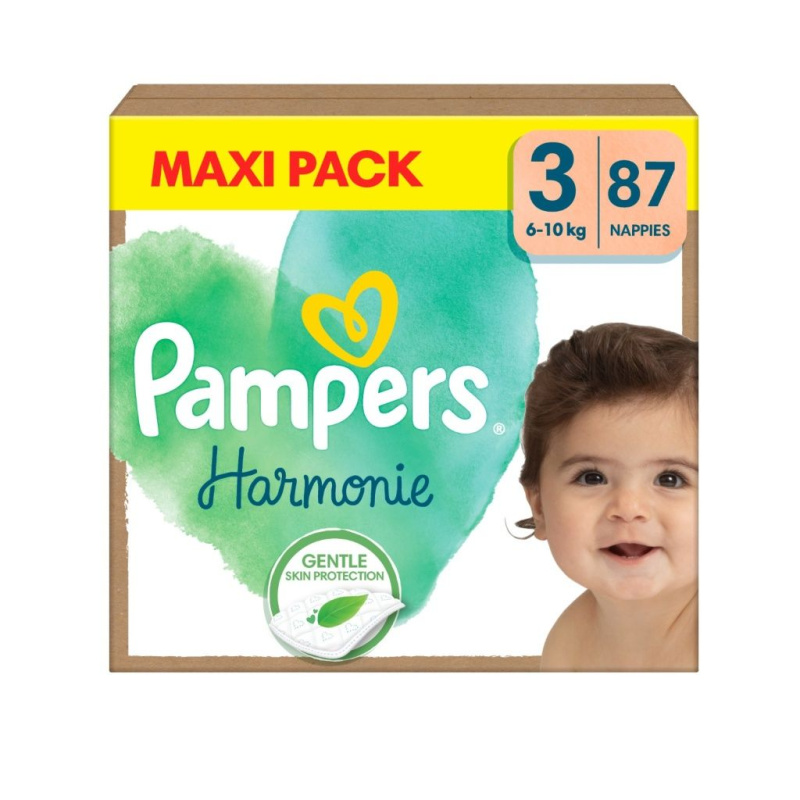 Pampers Harmonie Size 3 jednorázové pleny 6-10 kg 87 ks