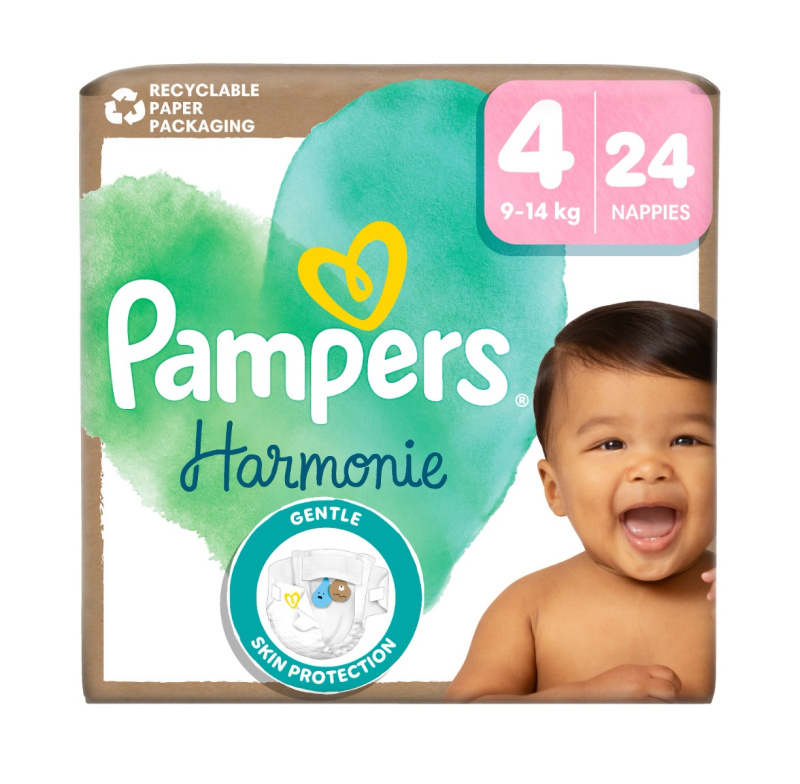 Pampers Harmonie Size 4 jednorázové pleny 9-14 kg 24 ks
