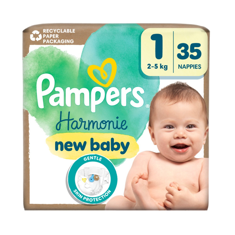 Pampers Harmonie Size 1 jednorázové pleny 2-5 kg 35 ks