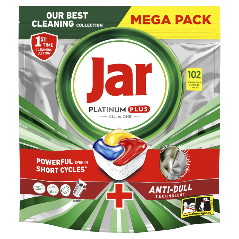 JAR Tablety do myčky Platinum Plus Yellow 102 kusů