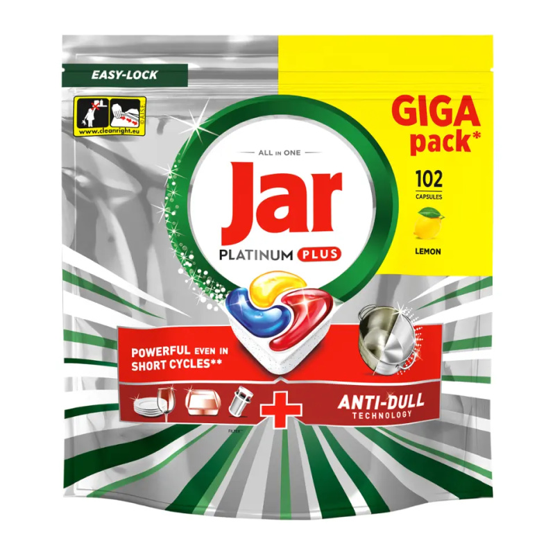 JAR Tablety do myčky Platinum Plus Yellow 102 kusů