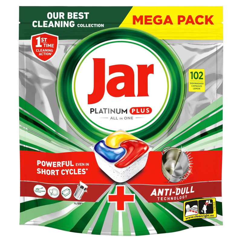 JAR Tablety do myčky Platinum Plus Yellow 102 kusů