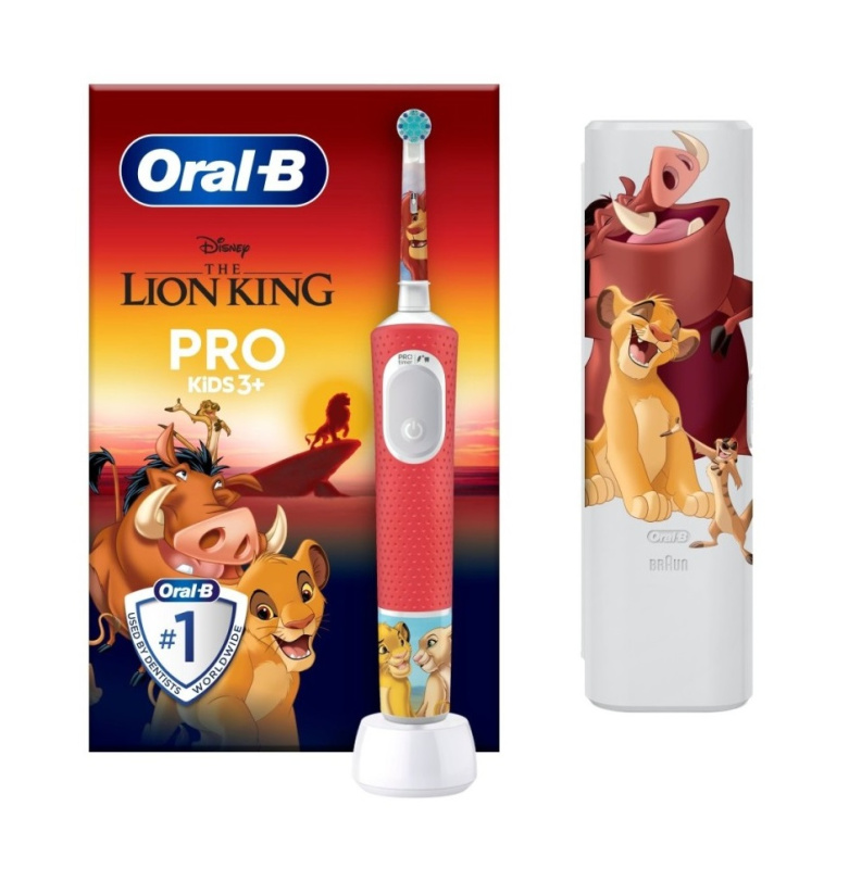 Oral B PRO Kids 3+ The Lion King elektrický zubní kartáček s pouzdrem pro děti 1 ks