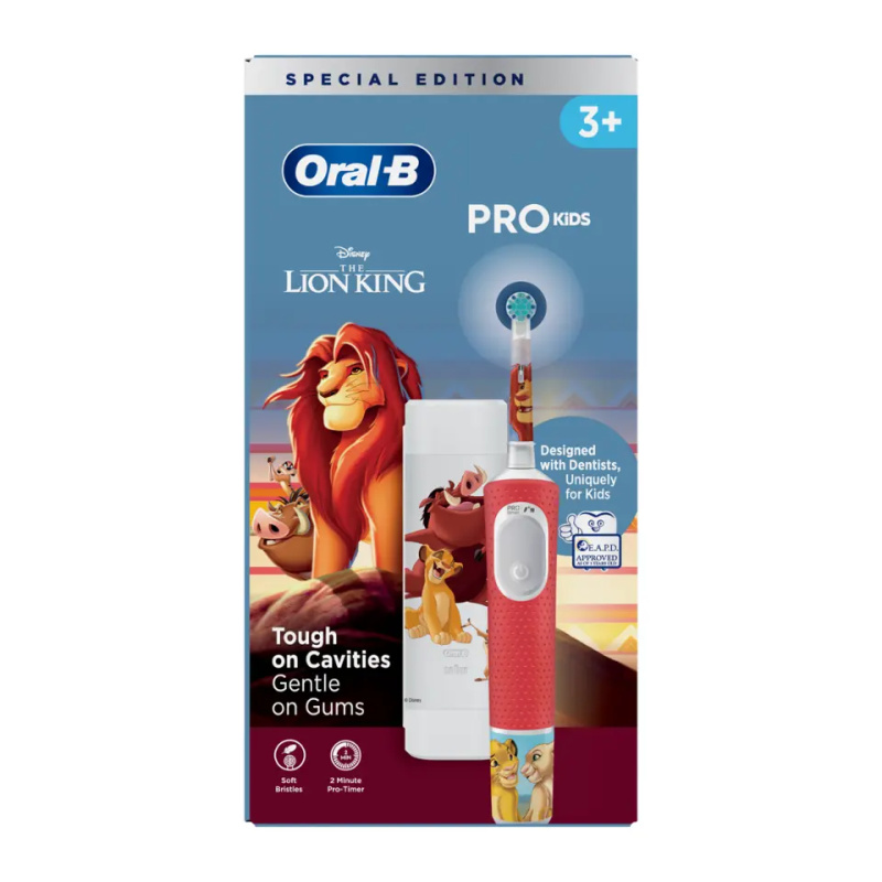Oral B PRO Kids 3+ The Lion King elektrický zubní kartáček s pouzdrem pro děti 1 ks