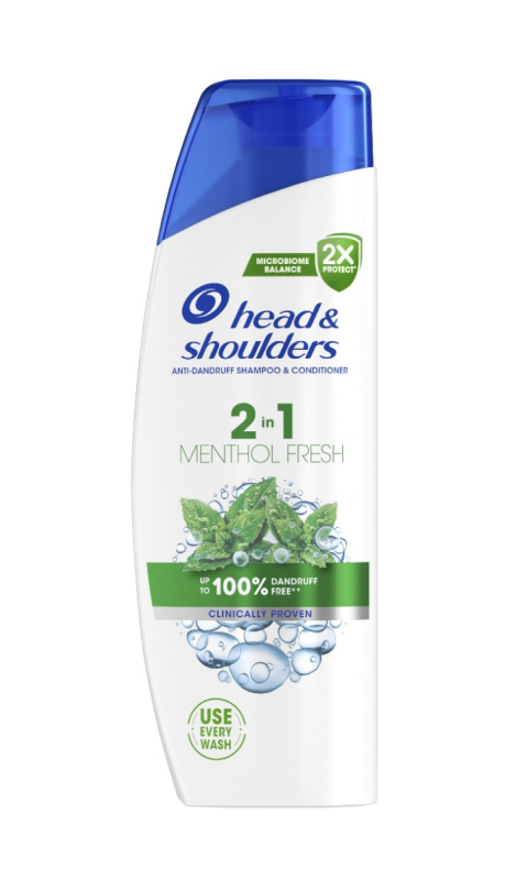 Head & Shoulders Menthol Fresh 2in1 šampon a kondicionér 2 v 1 proti lupům 330 ml