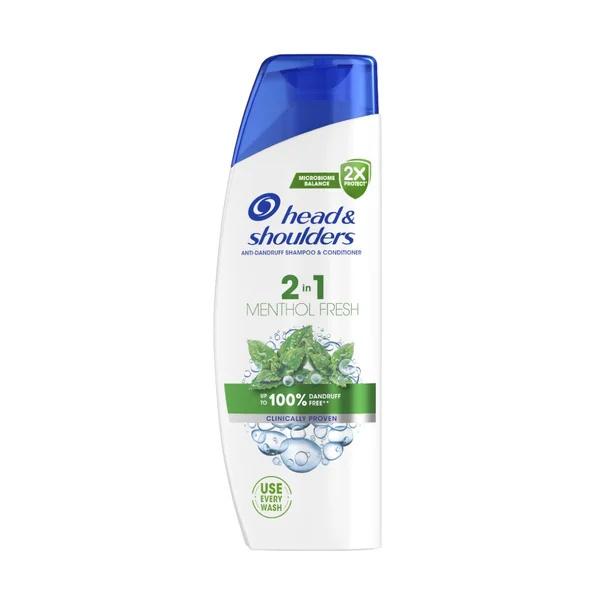 Head & Shoulders Menthol Fresh 2in1 šampon a kondicionér 2 v 1 proti lupům 400 ml