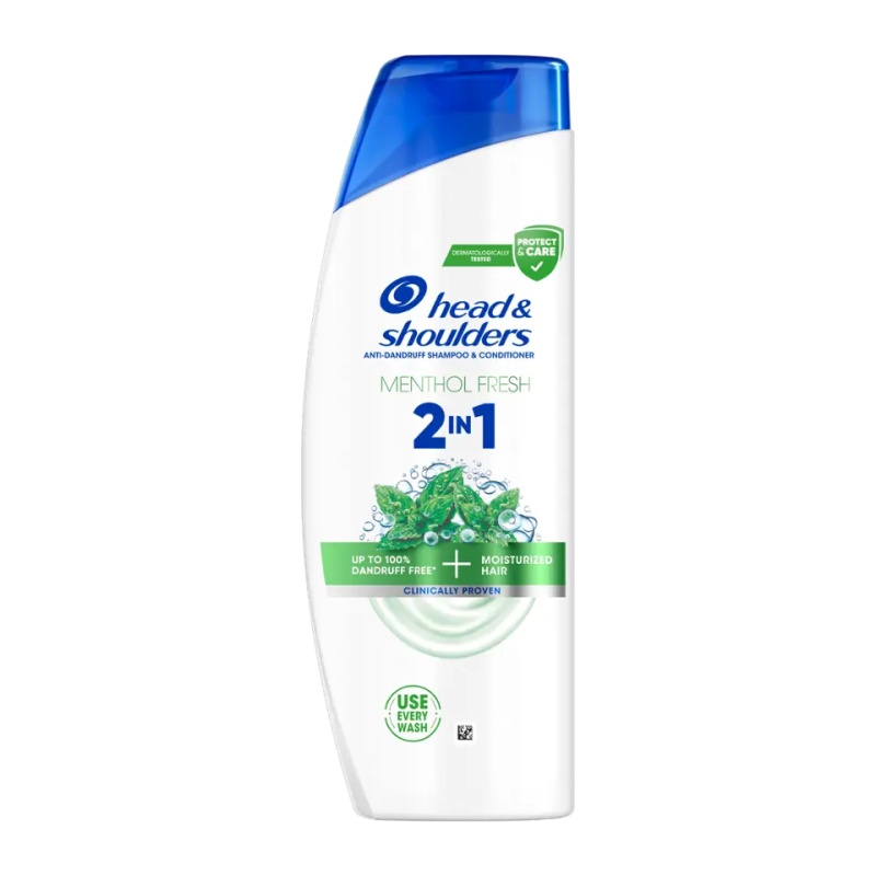 Head & Shoulders Menthol Fresh 2in1 šampon a kondicionér 2 v 1 proti lupům 400 ml