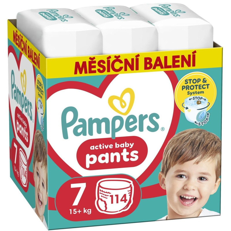 Pampers Active Baby plenkové kalhotky 7 (15+ kg)