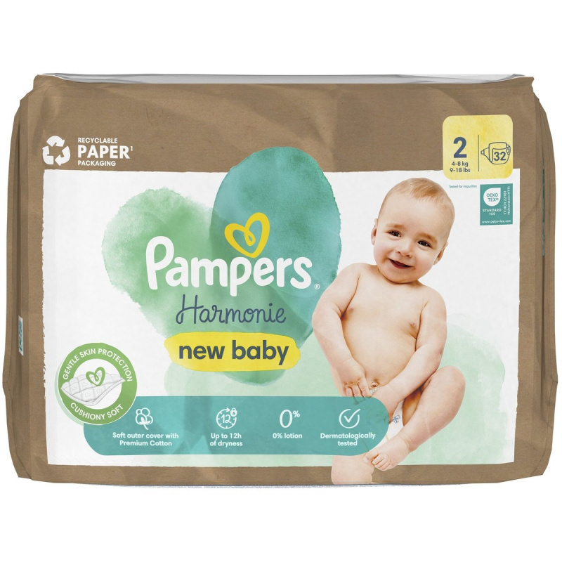 Pampers Harmonie Baby plenkové kalhotky velikost 2 (4–8 kg)