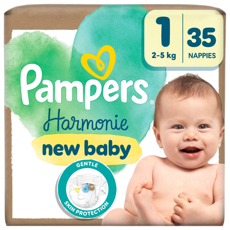 Pampers Harmonie Baby dětské plenky velikost 1 (2–5 kg)