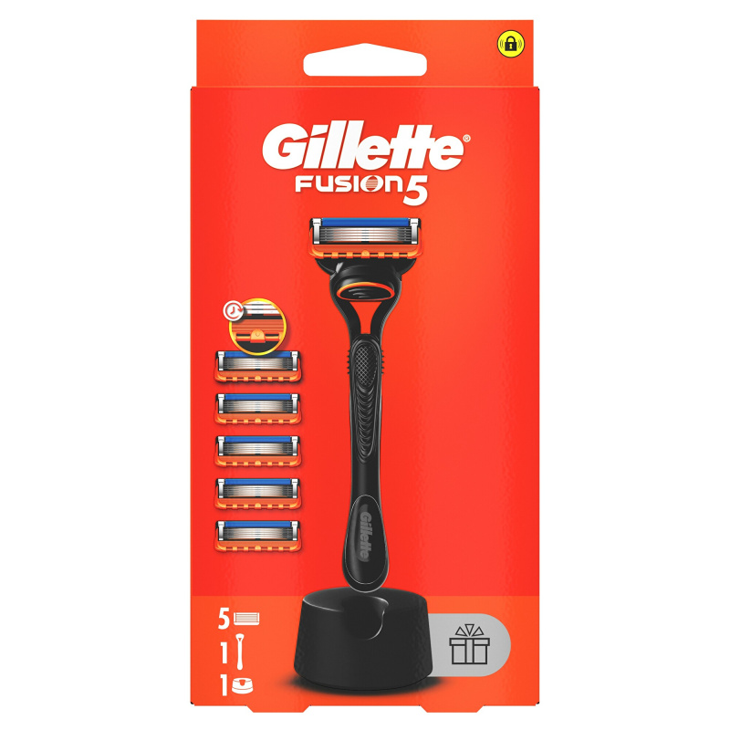 Gillette Fusion5 holicí strojek se stojánkem + náhradní břity 5 ks