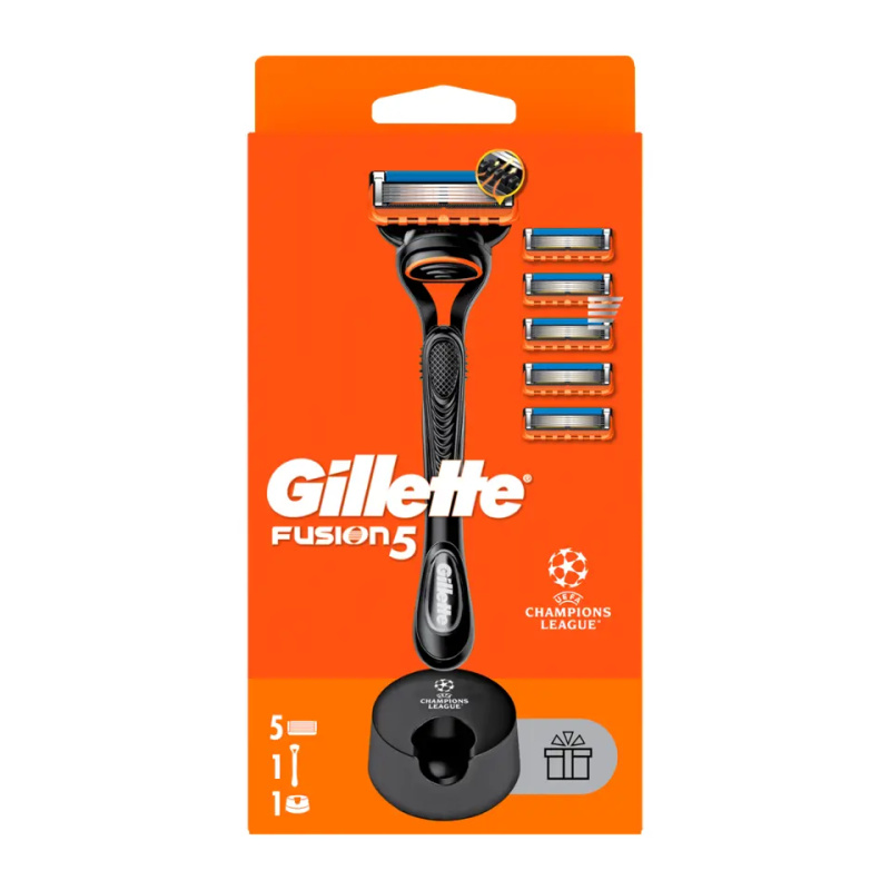 Gillette Fusion5 holicí strojek se stojánkem + náhradní břity 5 ks
