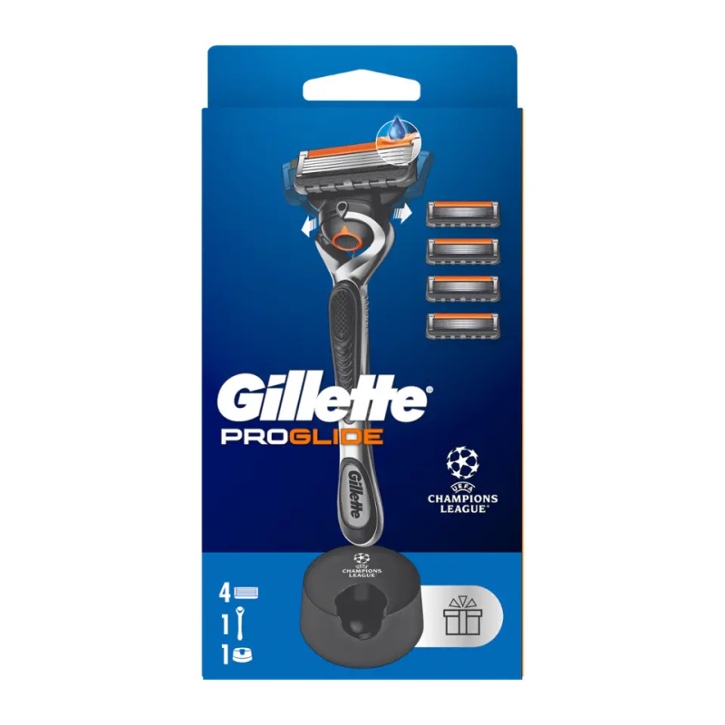 Gillette ProGlide holicí strojek se stojánkem + náhradní břity 4 ks