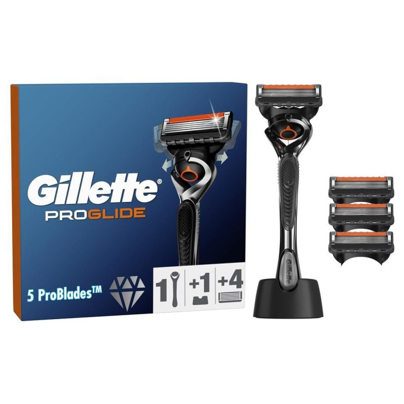 Gillette ProGlide holicí strojek se stojánkem + náhradní břity 4 ks