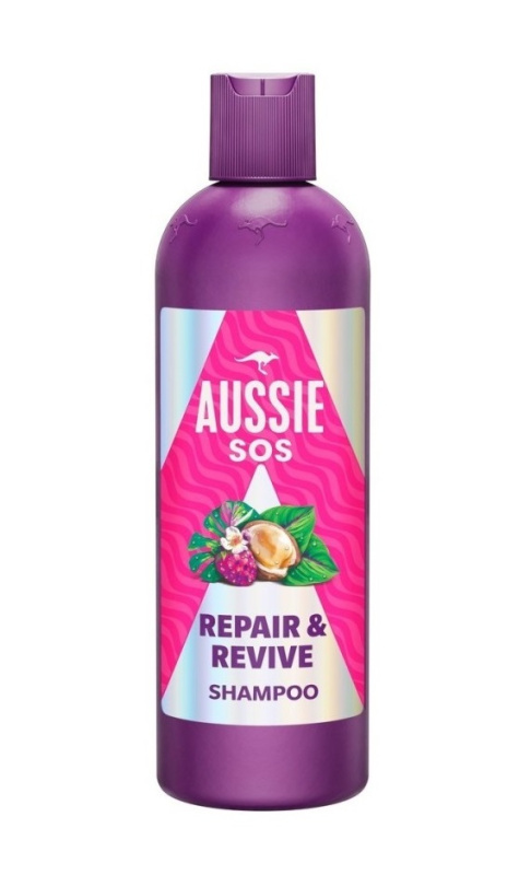 Aussie SOS Repair & Revive vyživující šampon pro namáhané vlasy a vlasovou pokožku 300 ml