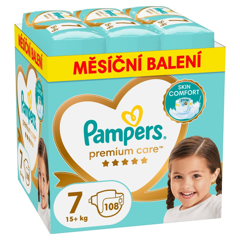 Pampers Premium Care jednorázové plenky 7 (15+ kg)