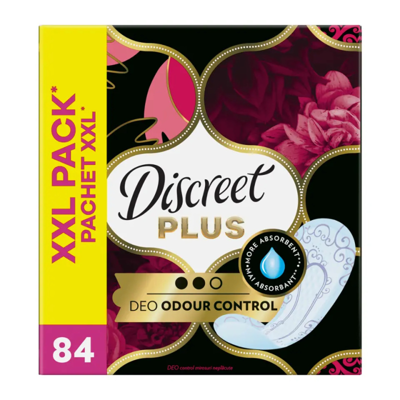 Discreet Slipové vložky DEO Plus Odour Control 84 ks 84 ks