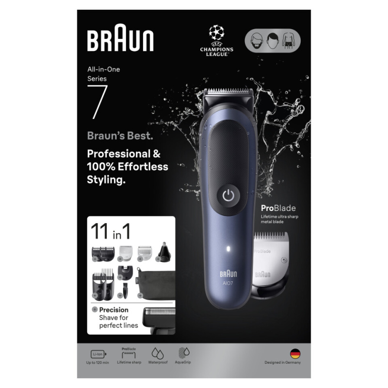 Braun All-In-One Series 7 AIO7540 sada pro péči o vlasy, vousy a tělo 11v1 1 ks