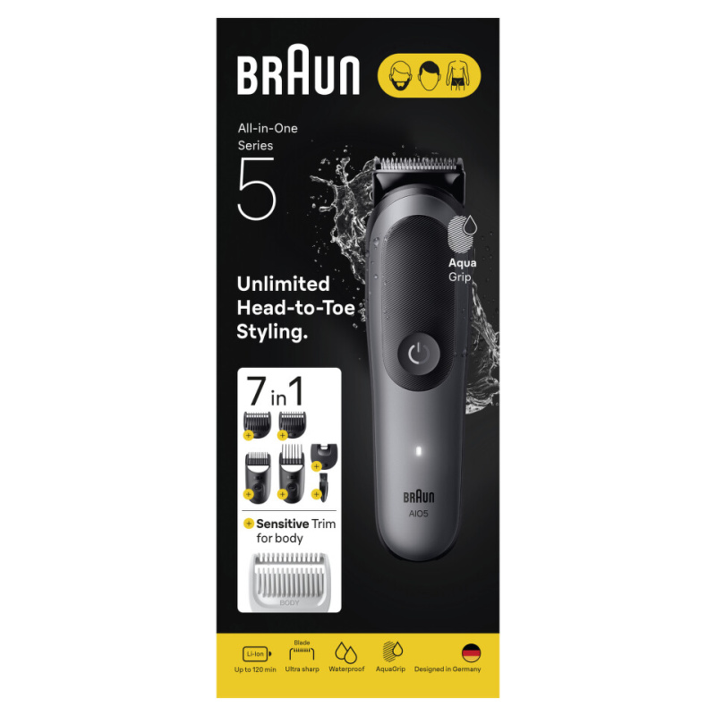 Braun All-In-One Series 5 AIO5520 sada pro péči o vlasy a tělo 7 v 1 1 ks