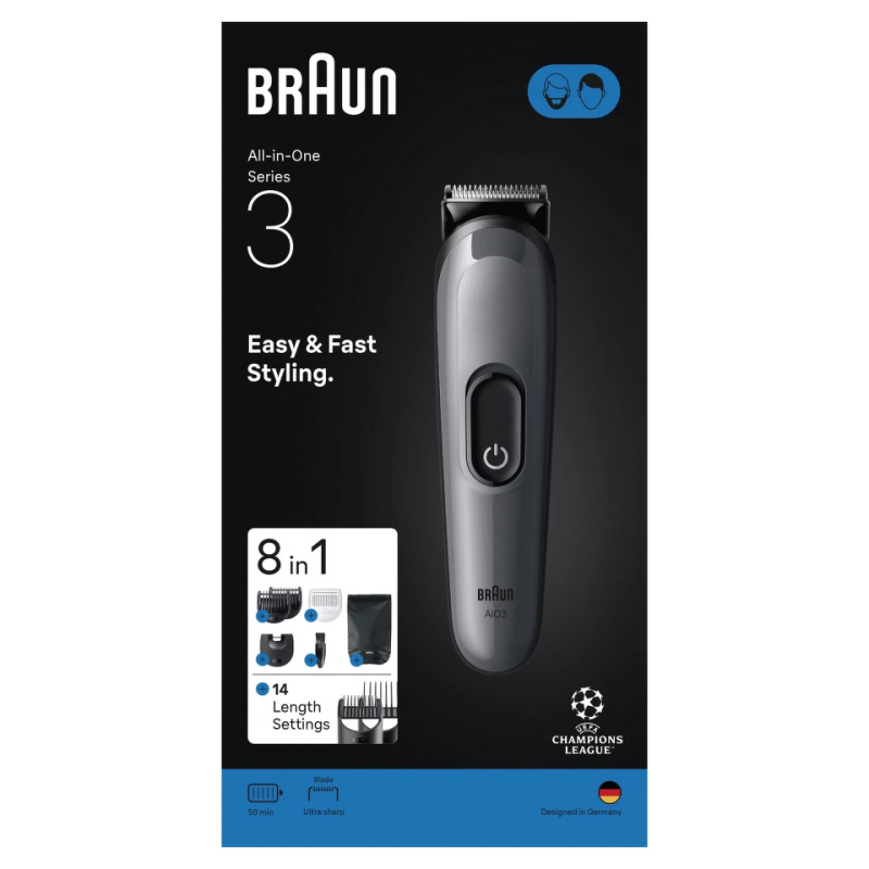 BRAUN Series 3 AIO3540 8v1 sada pro péči o tělo