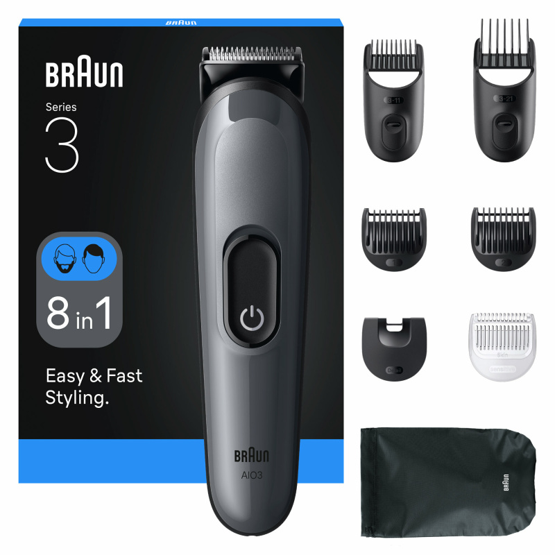 BRAUN Series 3 AIO3540 8v1 sada pro péči o tělo