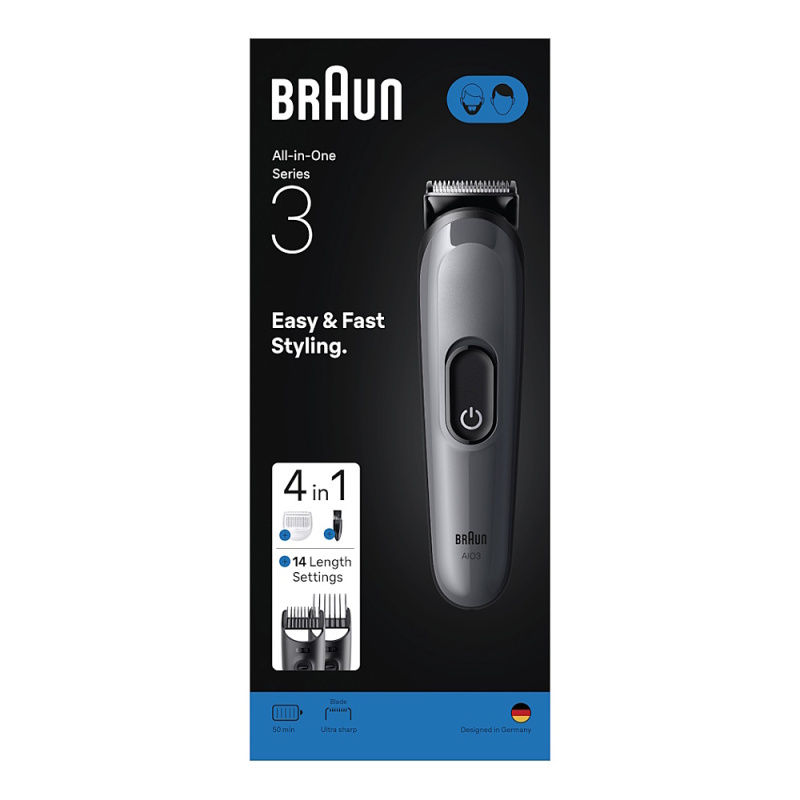 Braun All-In-One Series 3 AIO3500 sada na úpravu vlasů a vousů 4 v 1 1 ks