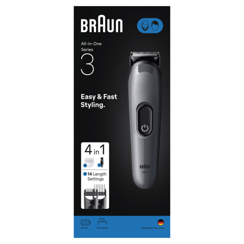 Braun All-In-One Series 3 AIO3500 sada na úpravu vlasů a vousů 4 v 1 1 ks