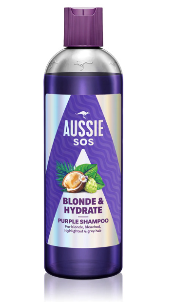Aussie SOS Blonde & Hydrate fialový tónovací šampon pro blond vlasy 300 ml