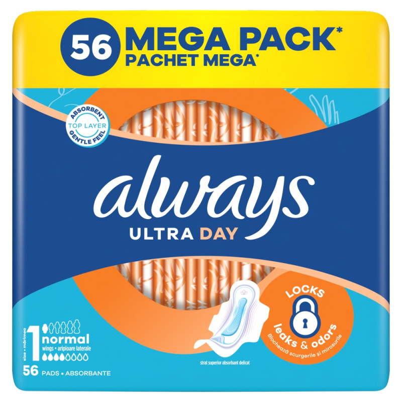 Always Ultra Day Normal hygienické vložky 56 ks
