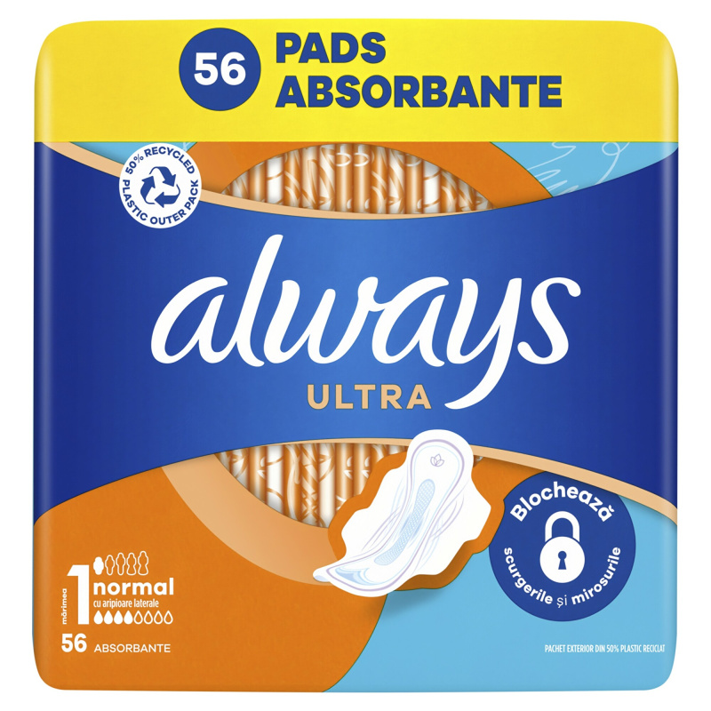 Always Ultra Day Normal hygienické vložky 56 ks
