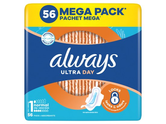 Always Ultra Day Normal hygienické vložky 56 ks