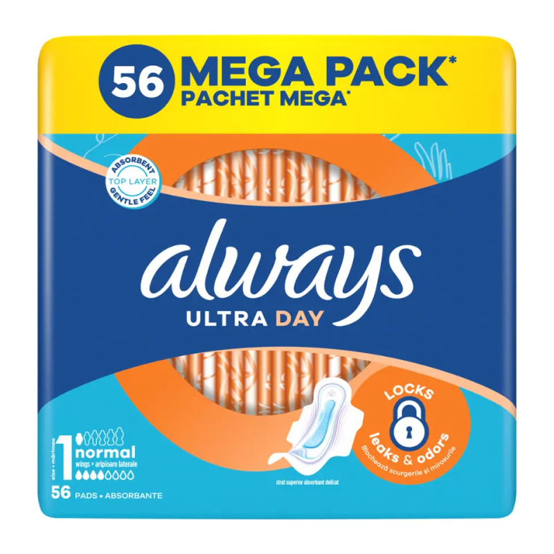 Always Ultra Day Normal hygienické vložky 56 ks