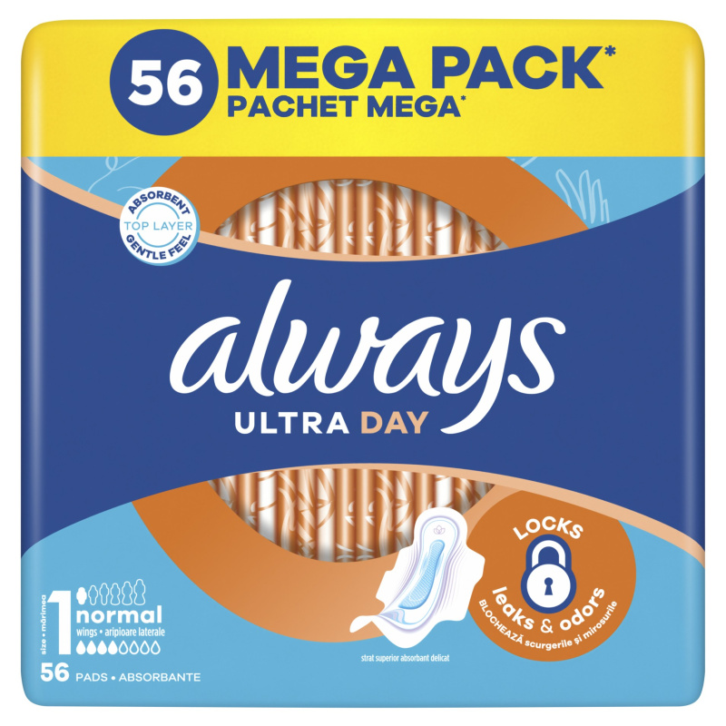 Always Ultra Day Normal hygienické vložky 56 ks