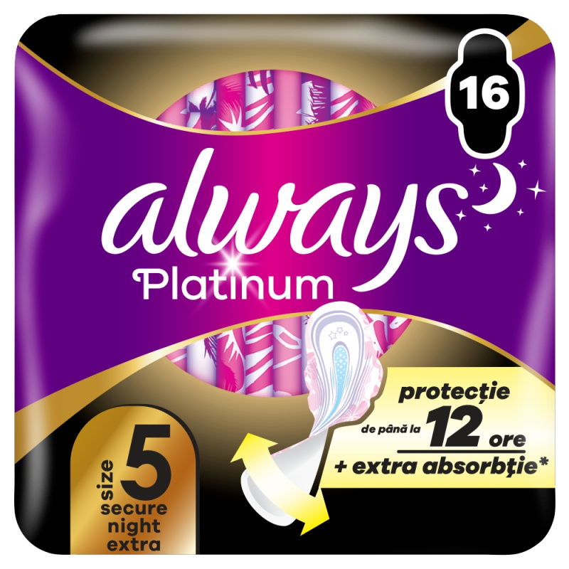Always Platinum Secure Night Extra vložky 16 ks