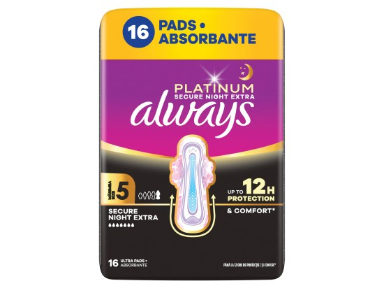 Always Platinum Secure Night Extra vložky 16 ks