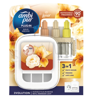AmbiPur 3volution Gold Orchid elektrický osvěžovač vzduchu s náplní 20 ml