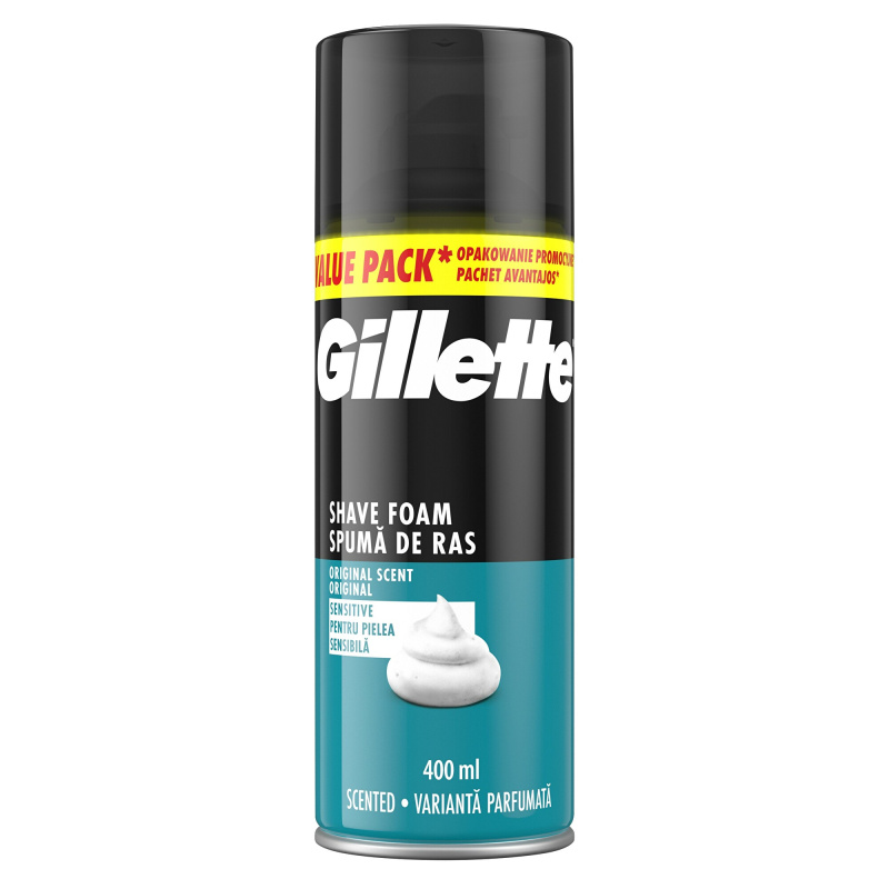 Gillette Classic Sensitive pěna na holení pro muže 400 ml
