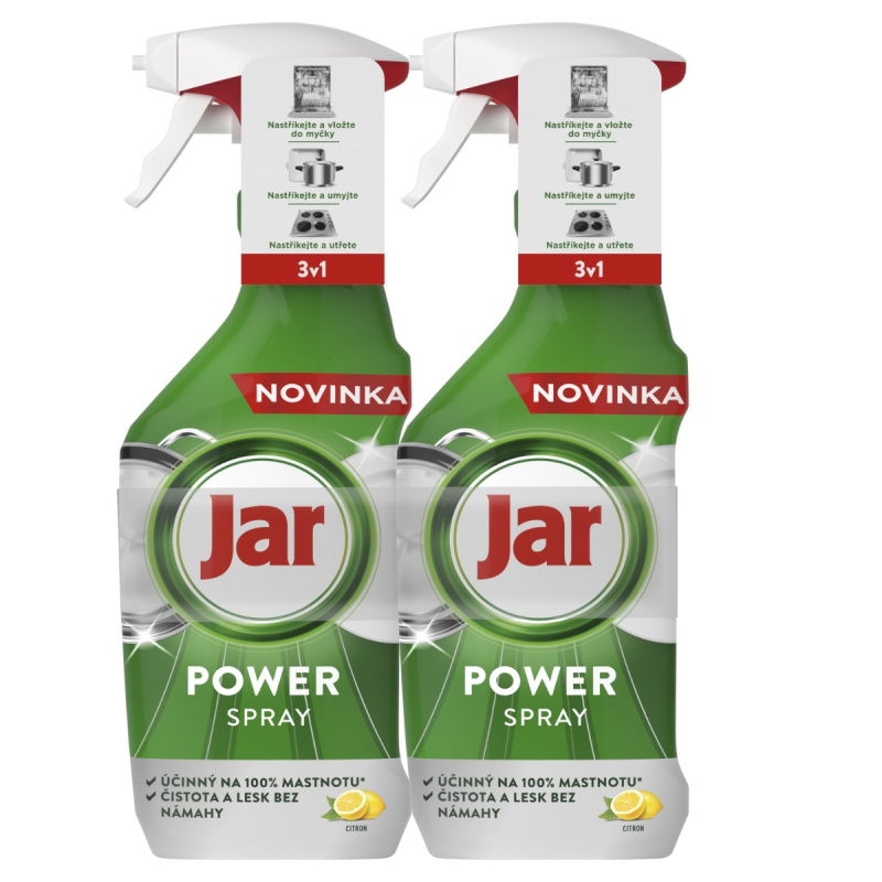 JAR Power Spray na nádobí 3v1 2 x 500 ml